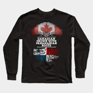 Canadian Grown With Panamanian Roots - Gift for Panamanian With Roots From Panama Long Sleeve T-Shirt